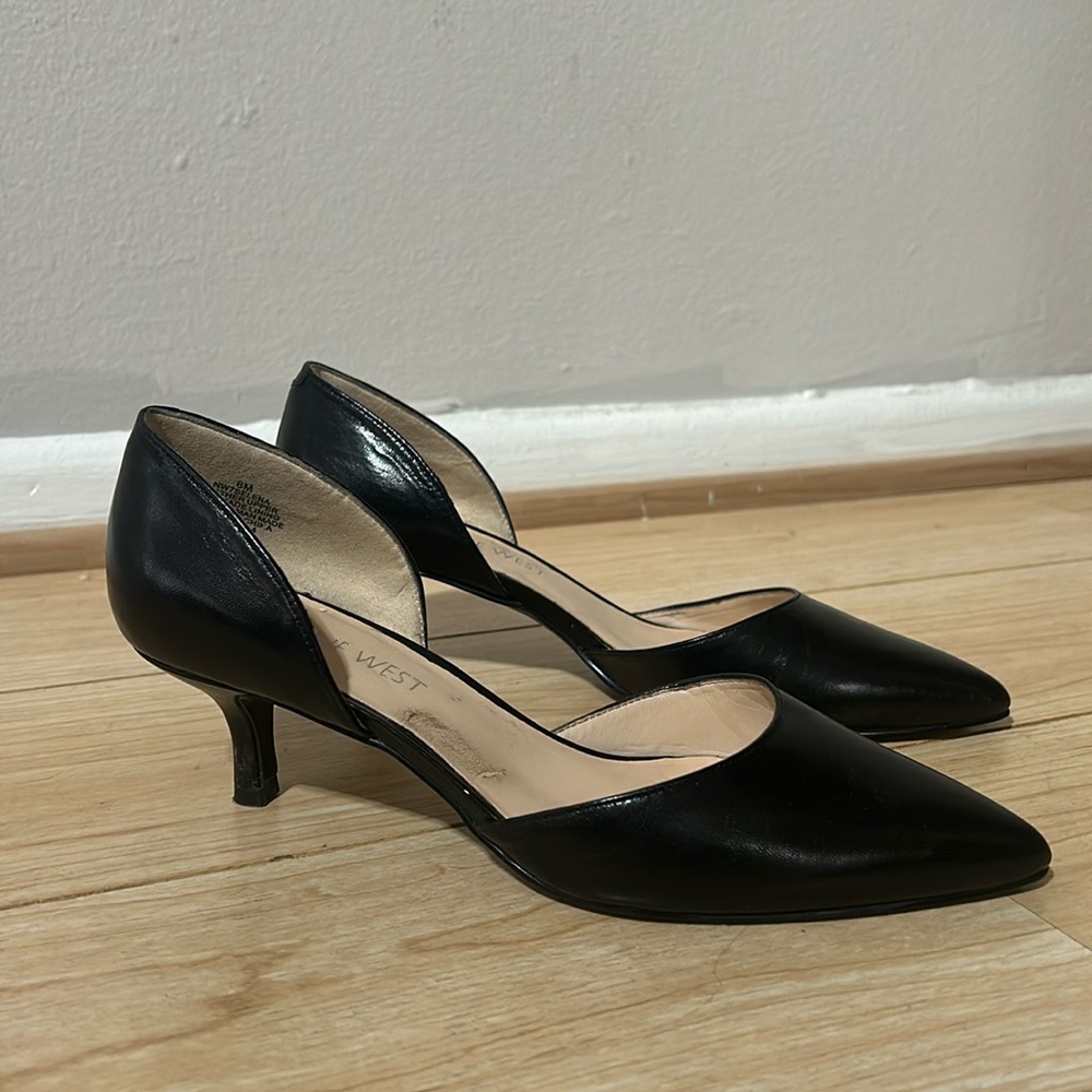 Black Kitten Heels Size 6